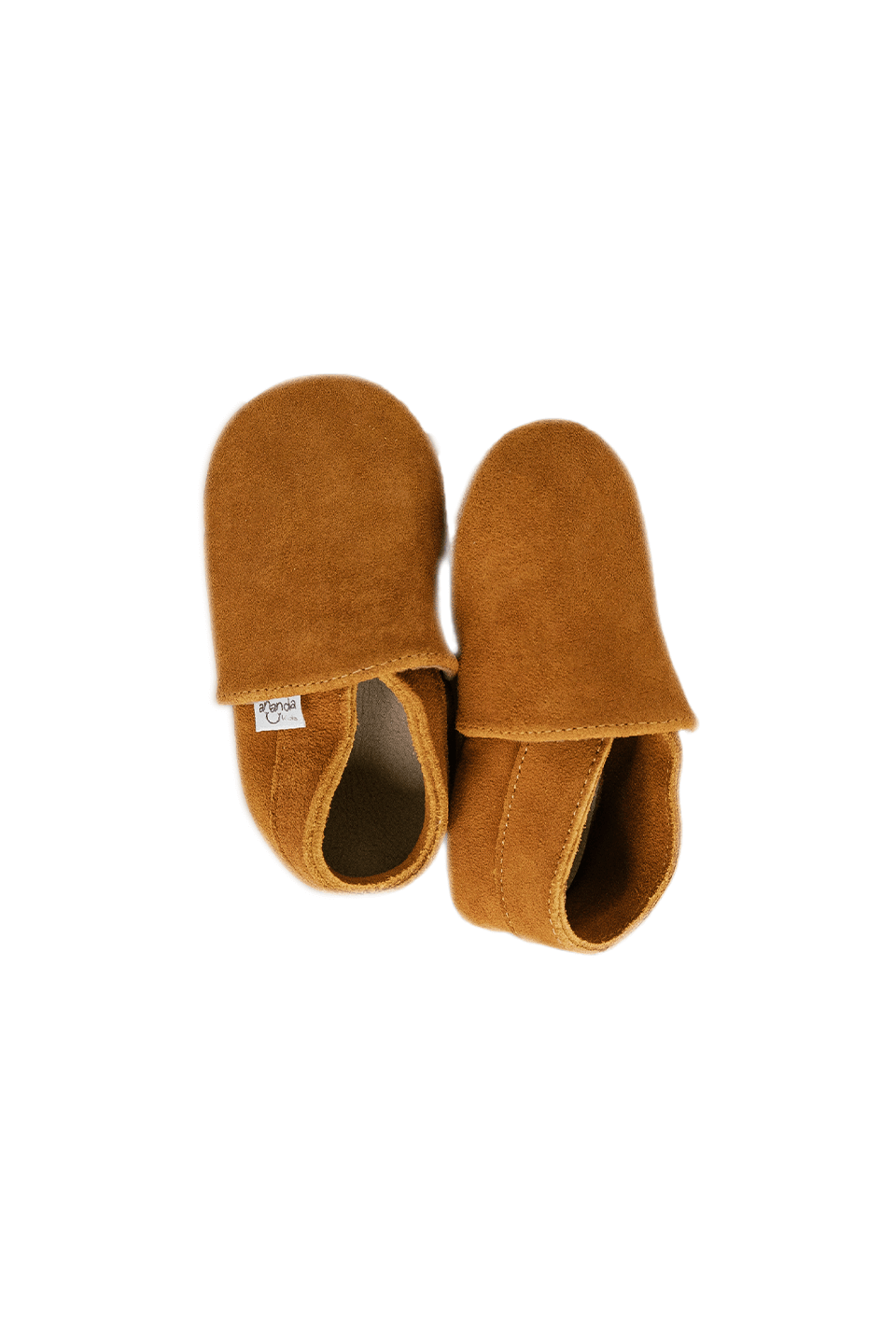 Ergonomic caramel moc baby shoes with natural stride and minimalistic design.