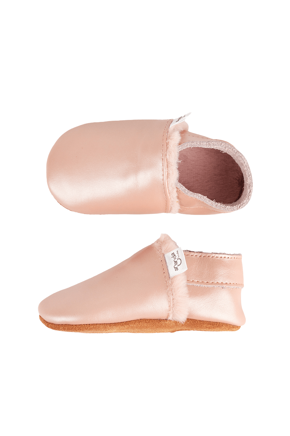 zapatos ergonomicos de invierno para tu bebé, en color rosado, suaves y flexibles.