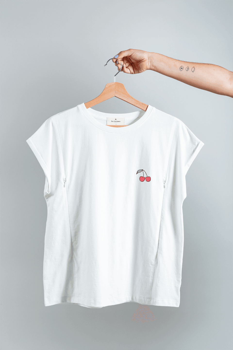 Polera de Lactancia Sahr Blanca - Frutas - freethemama