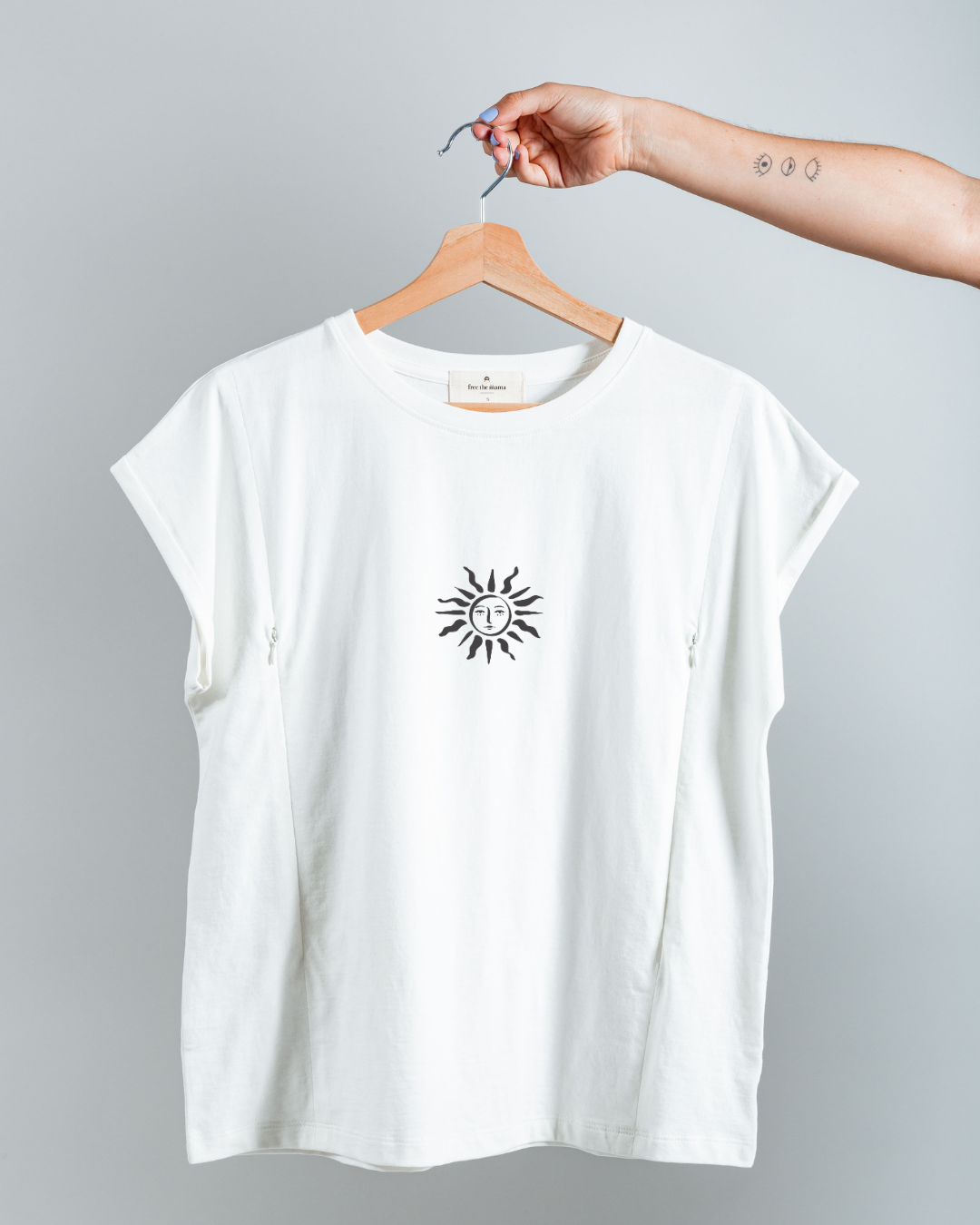 Polera de Lactancia Sahr Blanca Sol - freethemama