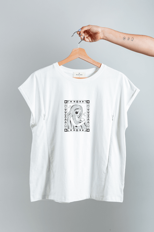 polera de lactancia blanca