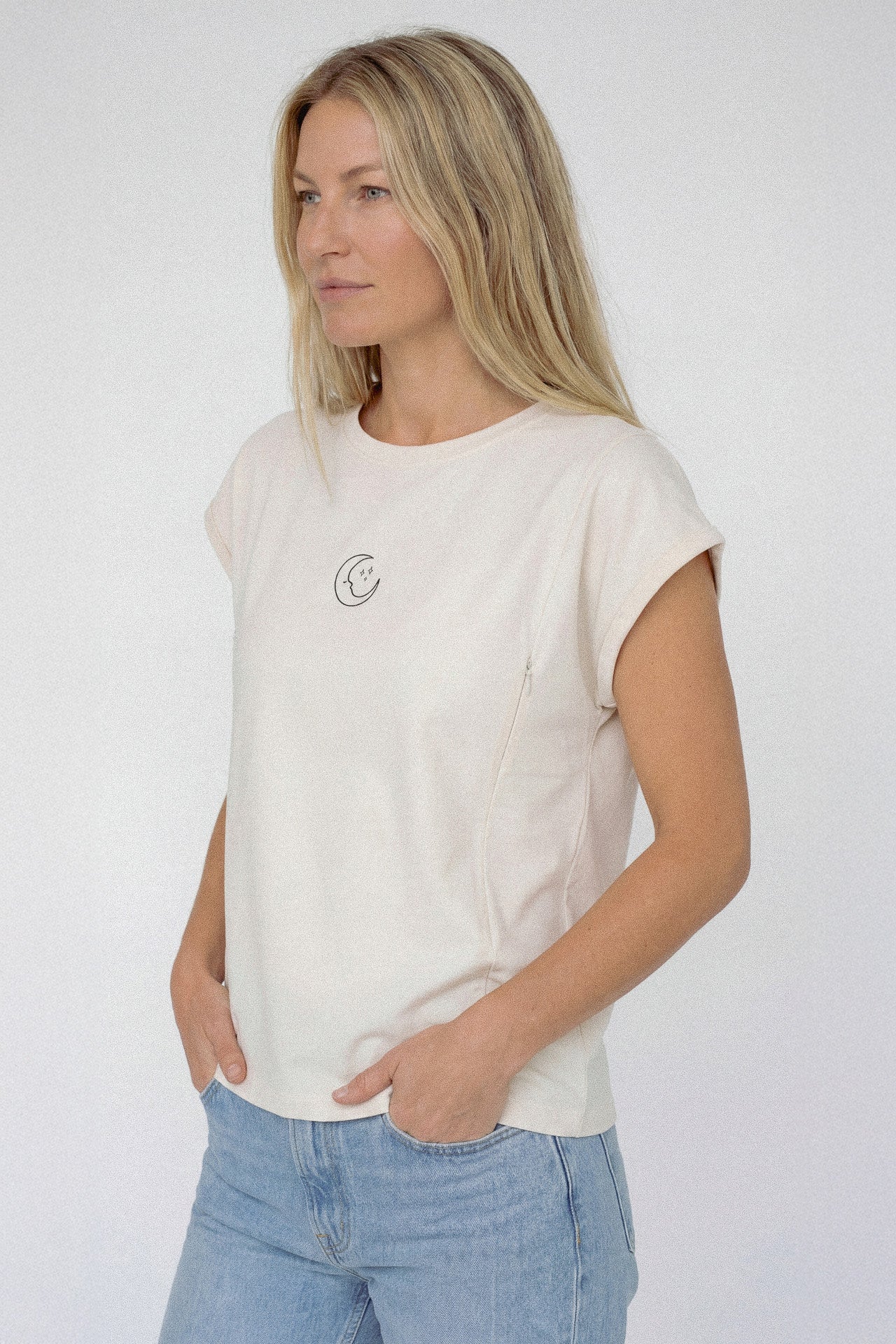 Polera de Lactancia Sahr - Estampado Luna