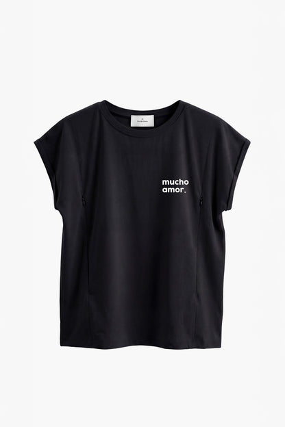 Polera de Lactancia Sahr - Estampado Mucho Amor
