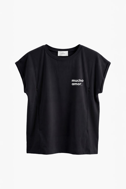 Polera de Lactancia Sahr - Estampado Mucho Amor - freethemama