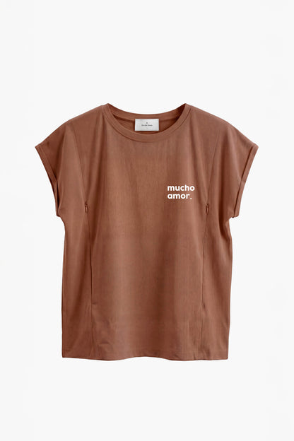Polera de Lactancia Sahr - Estampado Mucho Amor