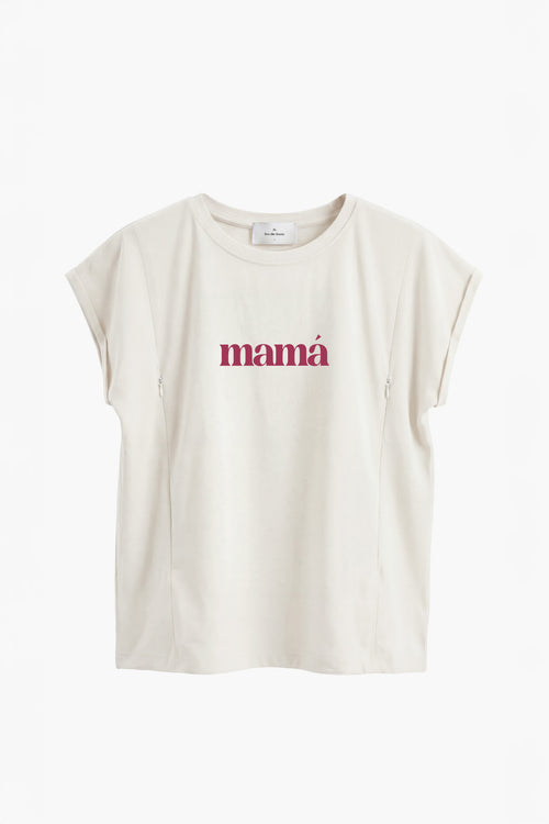 Polera de Lactancia Sahr - Estampado Mamá