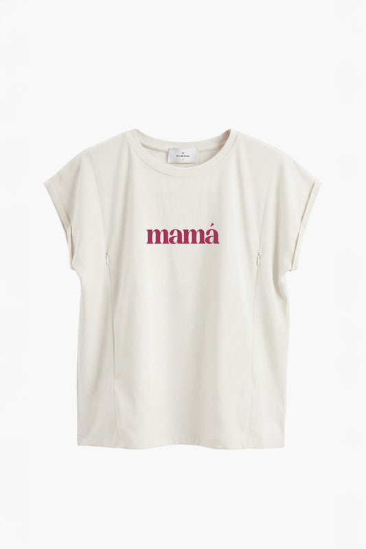 Polera de Lactancia Sahr - Estampado Mamá