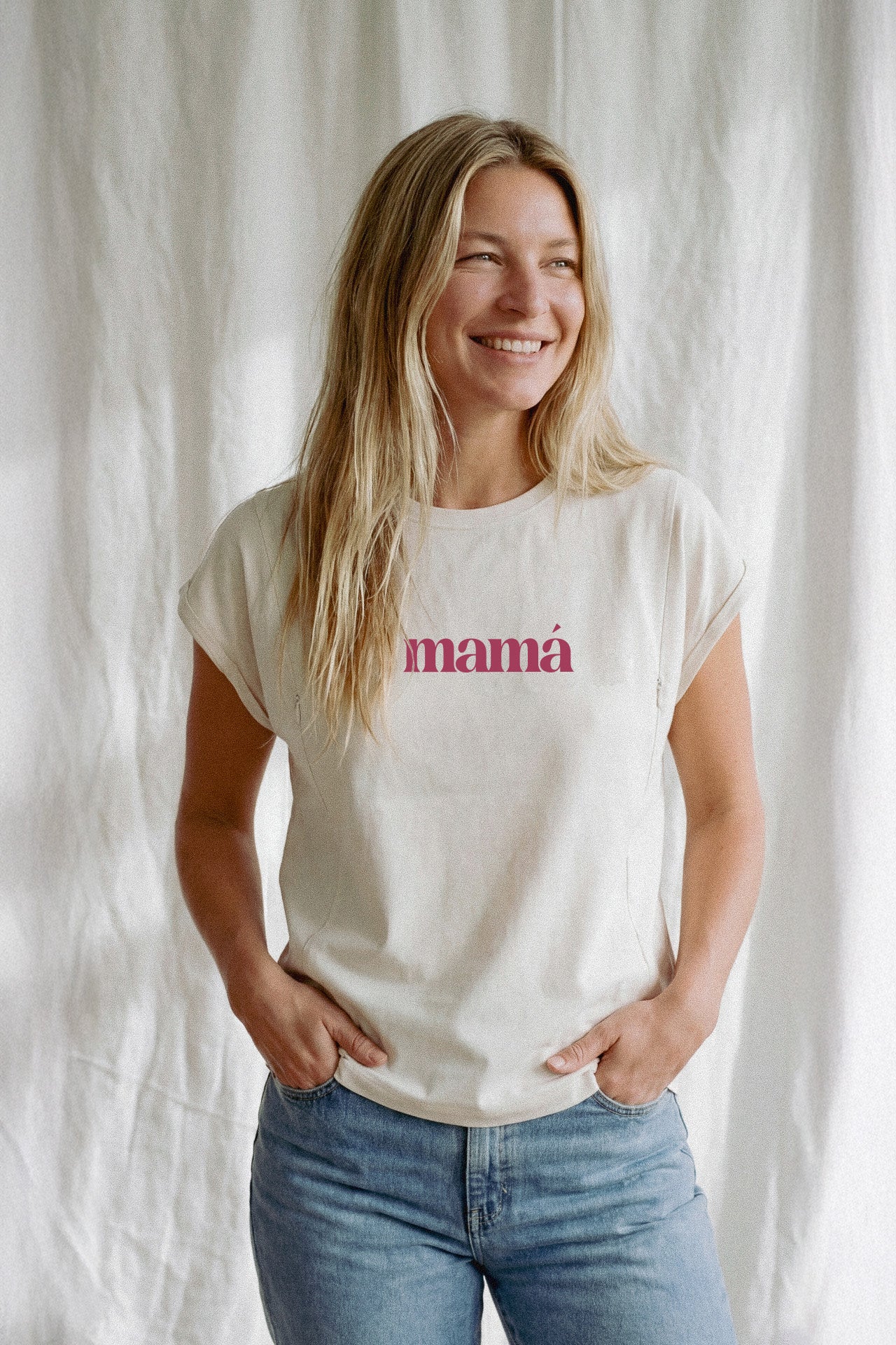 Polera de Lactancia Sahr - Estampado Mamá