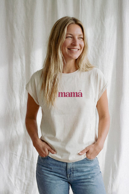 Polera de Lactancia Sahr - Estampado Mamá