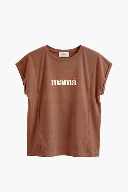 Polera de Lactancia Sahr - Estampado Mamá