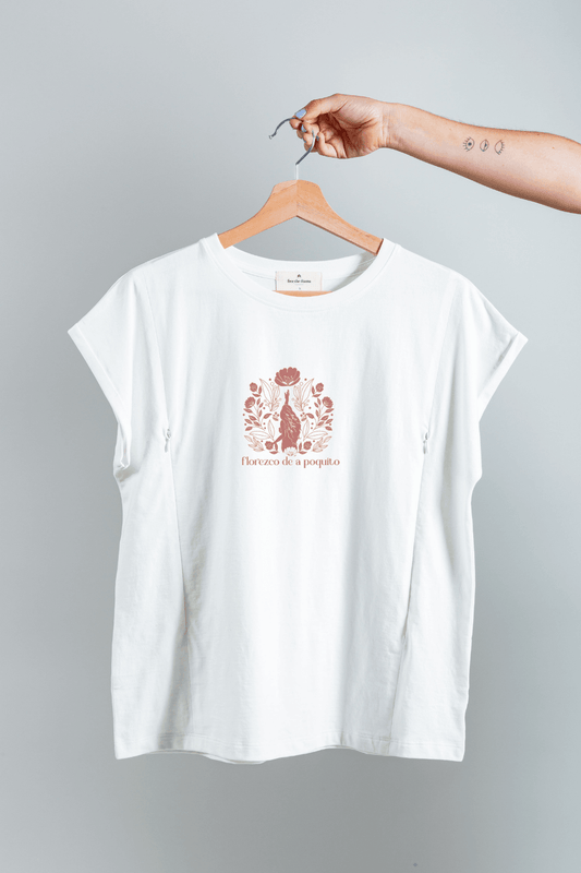 polera de lactancia blanca