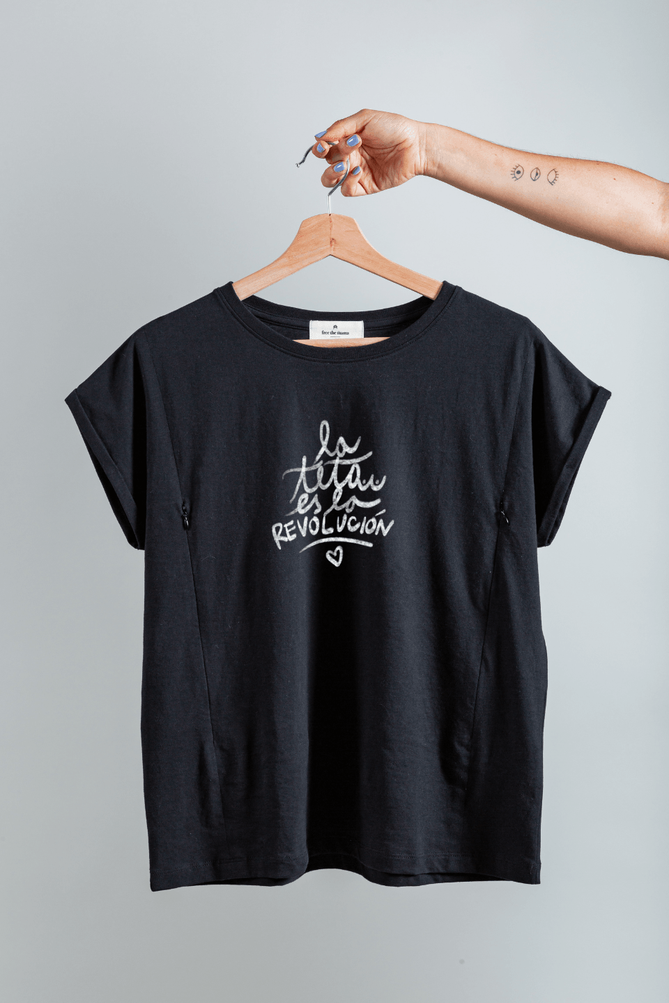 polera de lactancia negra