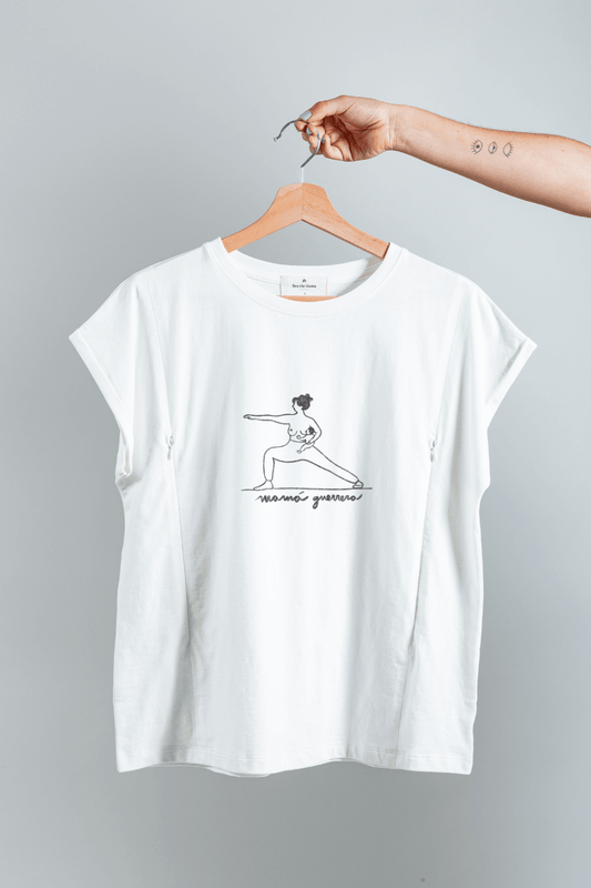 polera de lactancia blanca