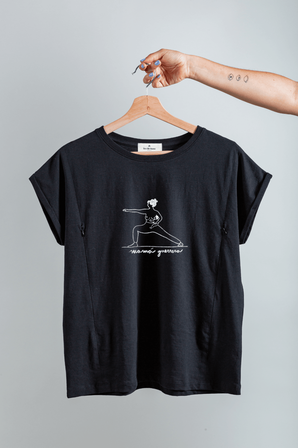 polera de lactancia negra