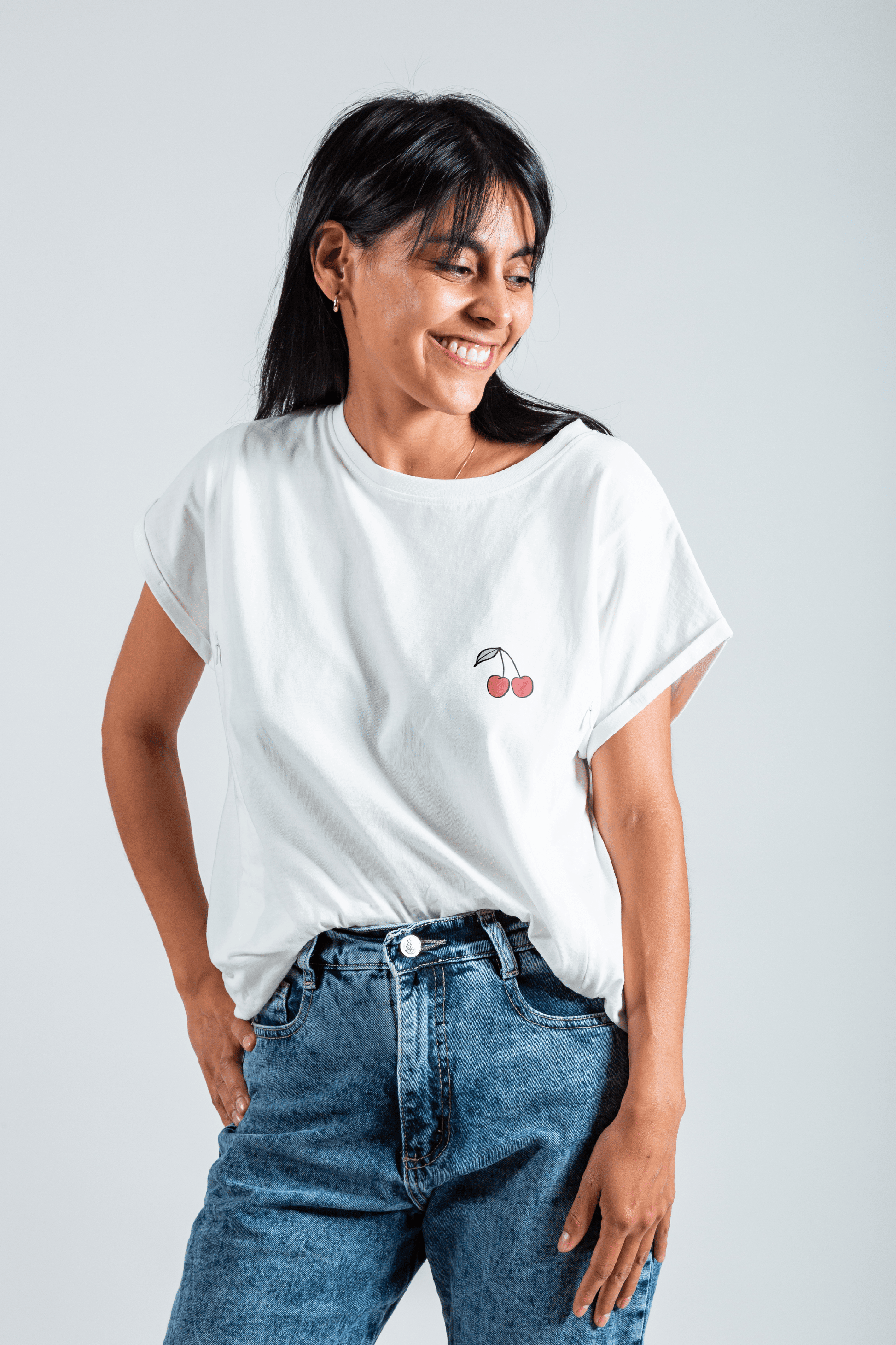 Polera de Lactancia Sahr Blanca - Frutas - freethemama