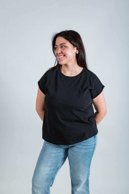 Polera de Lactancia Sahr Negra Luna - freethemama