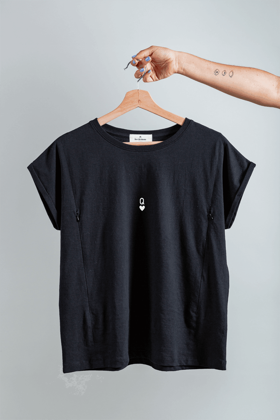 Polera de Lactancia Sahr Negra Q ♥ - freethemama