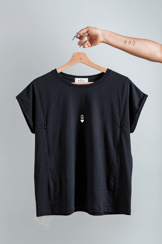 Polera de Lactancia Sahr Negra Q ♥ - freethemama