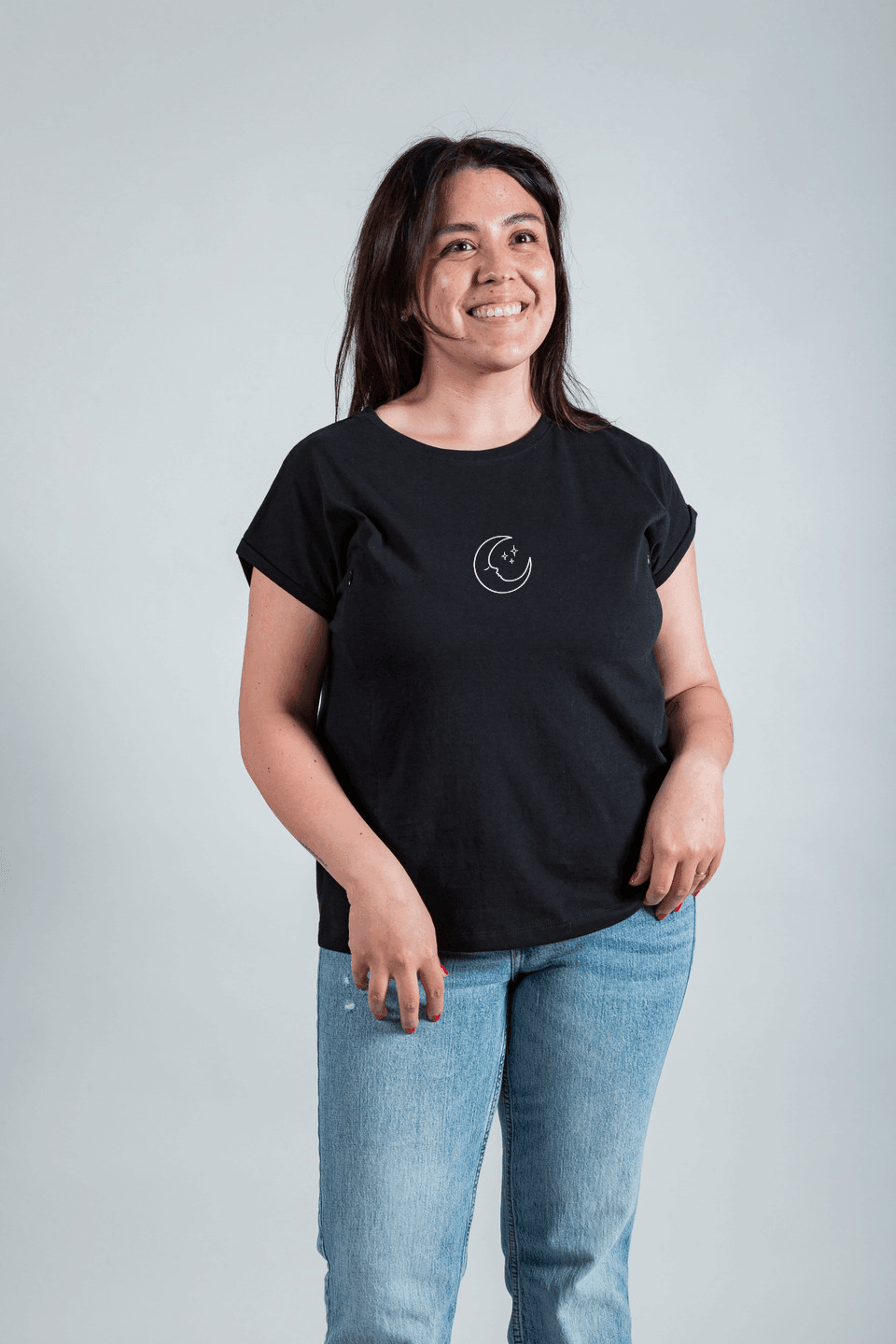 Polera de Lactancia Sahr Negra Luna - freethemama