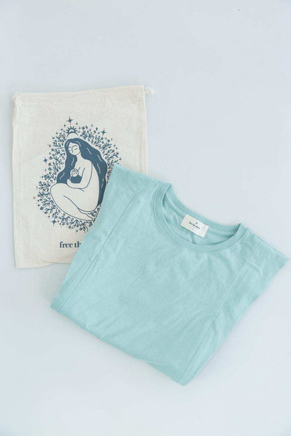 polera de lactancia tank verde