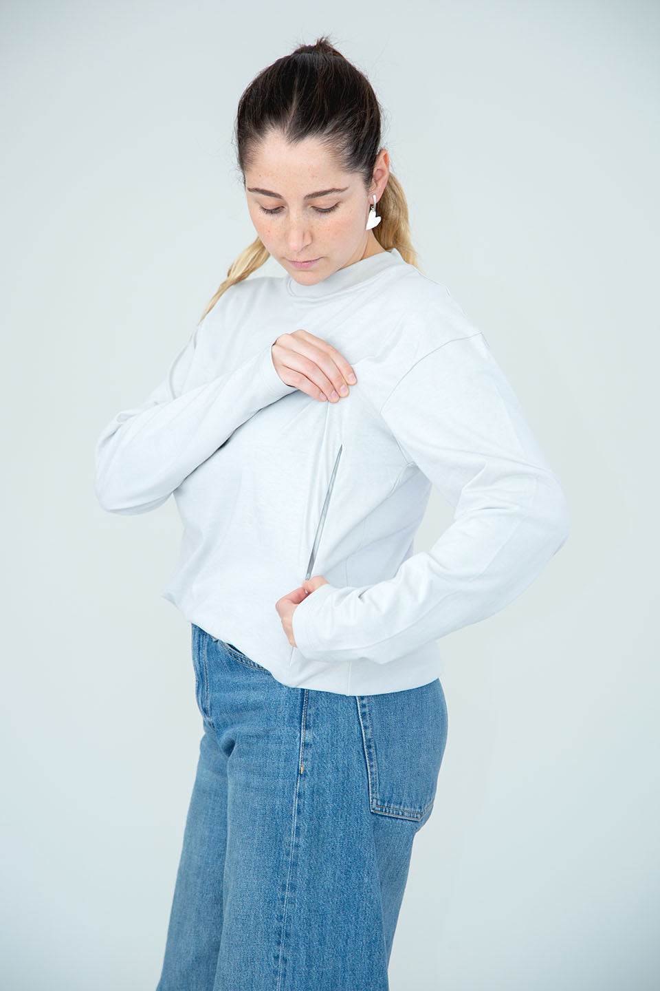 polera de lactancia manga larga