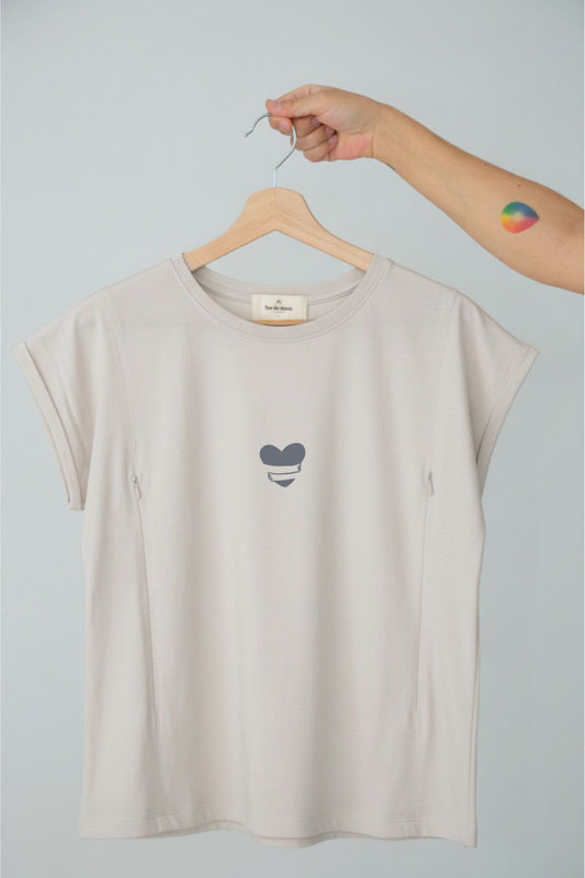 Polera de Lactancia Sahr - Estampado Amor Propio
