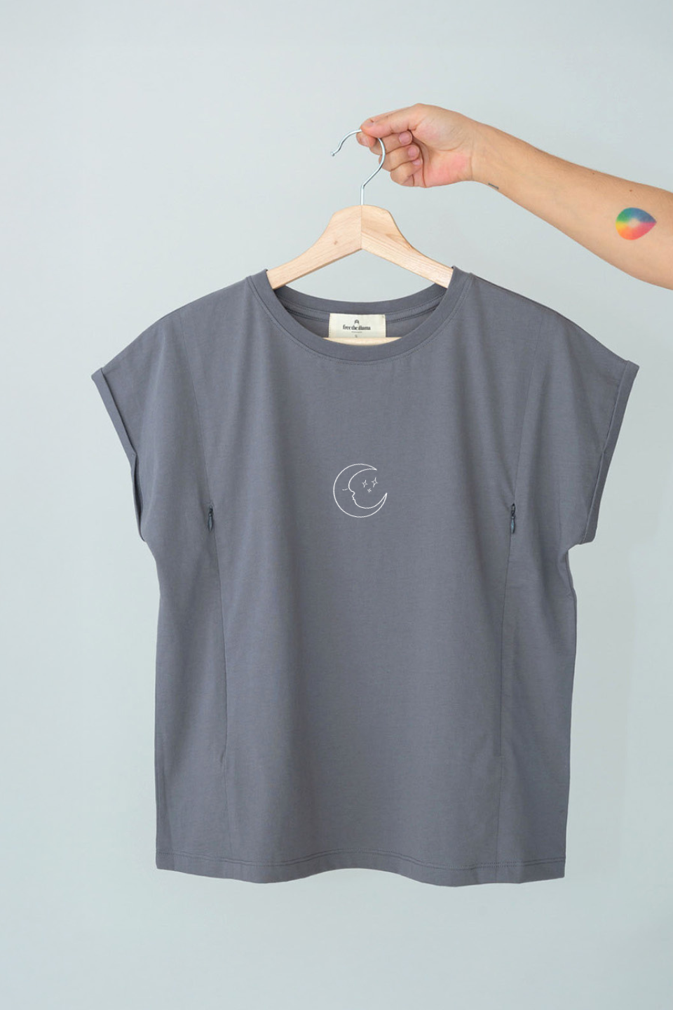Polera de Lactancia Sahr Gris Luna - freethemama