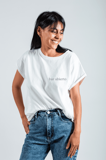 Polera de Lactancia Sahr Blanca Bar Abierto - freethemama