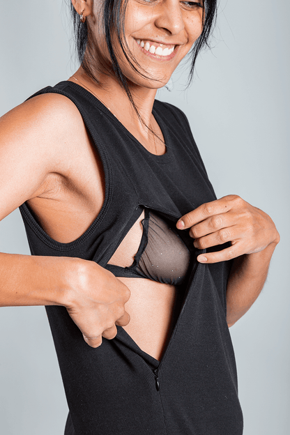 vestido de lactancia negro