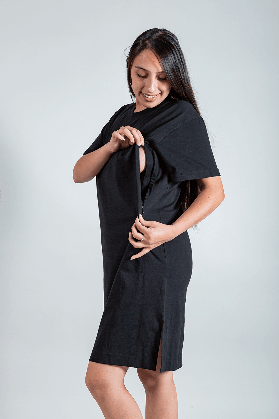 vestido de lactancia azucena negro