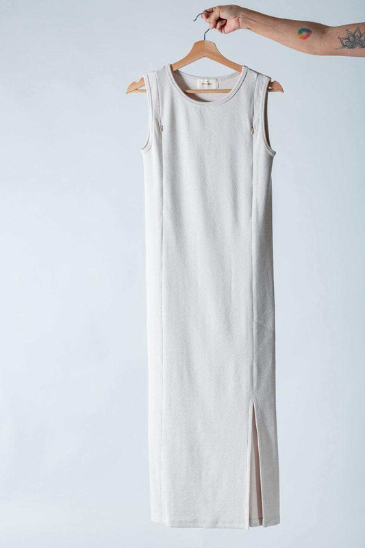 vestido de lactancia antonieta beige