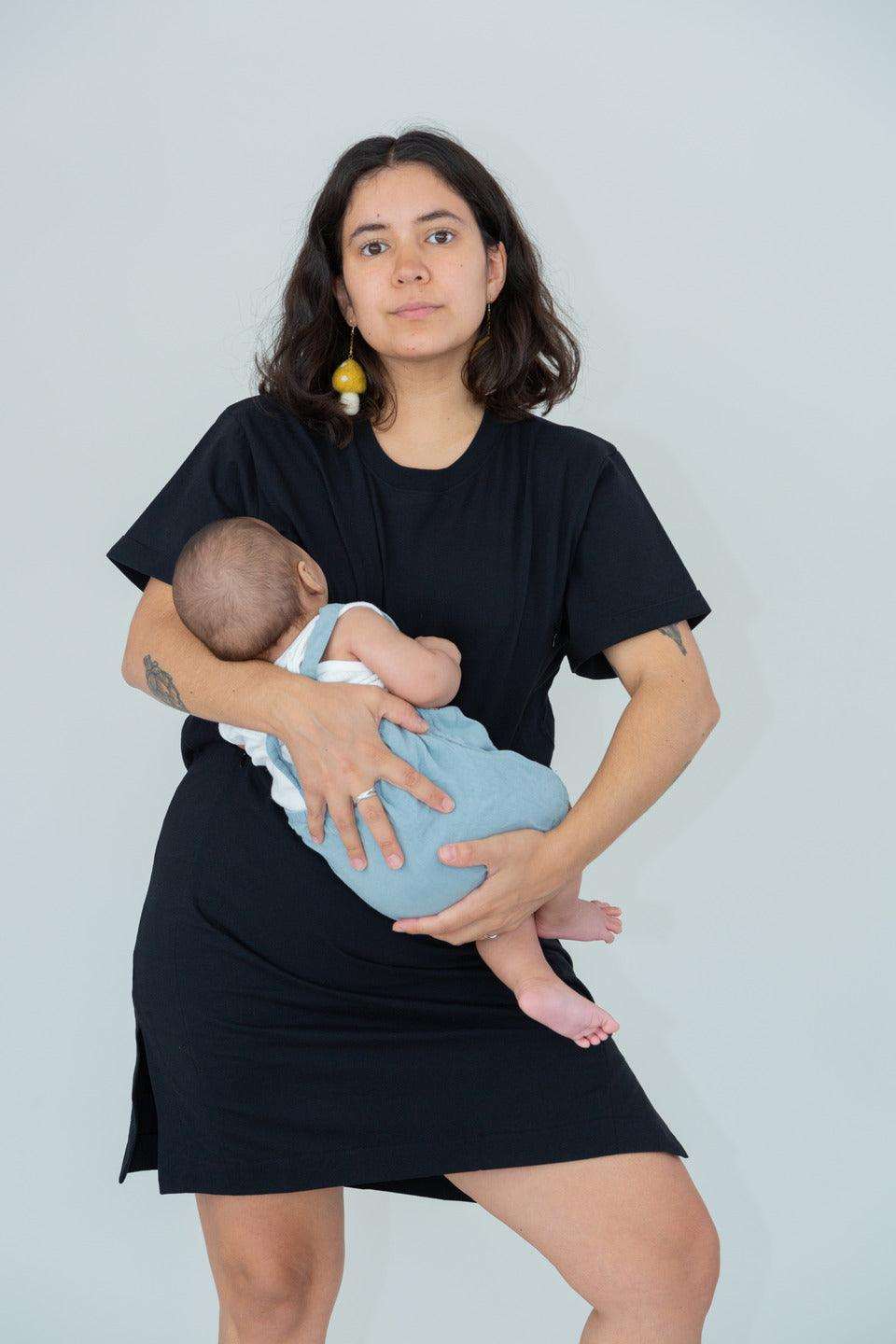 vestido de lactancia azucena negro